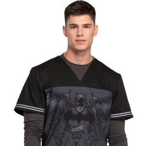 Batman Tooniforms DC Comics Men's V Neck Scrub Top TF707 DMOO